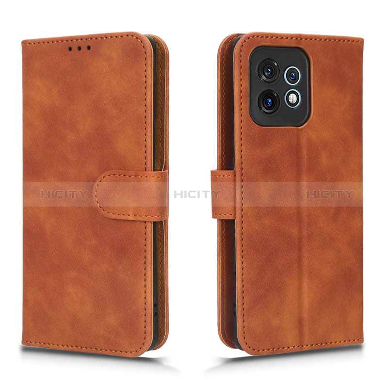 Funda de Cuero Cartera con Soporte Carcasa L01Z para Motorola Moto Edge 40 Pro 5G Marron