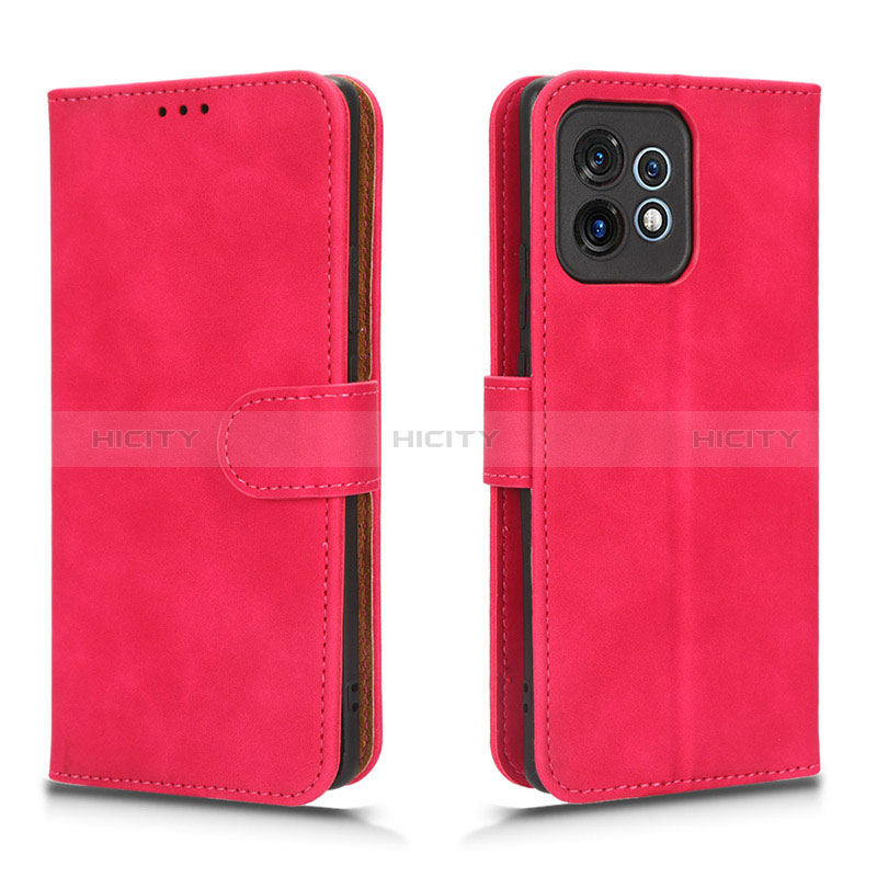 Funda de Cuero Cartera con Soporte Carcasa L01Z para Motorola Moto Edge 40 Pro 5G Rosa Roja