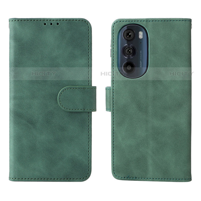 Funda de Cuero Cartera con Soporte Carcasa L01Z para Motorola Moto Edge Plus (2022) 5G Verde