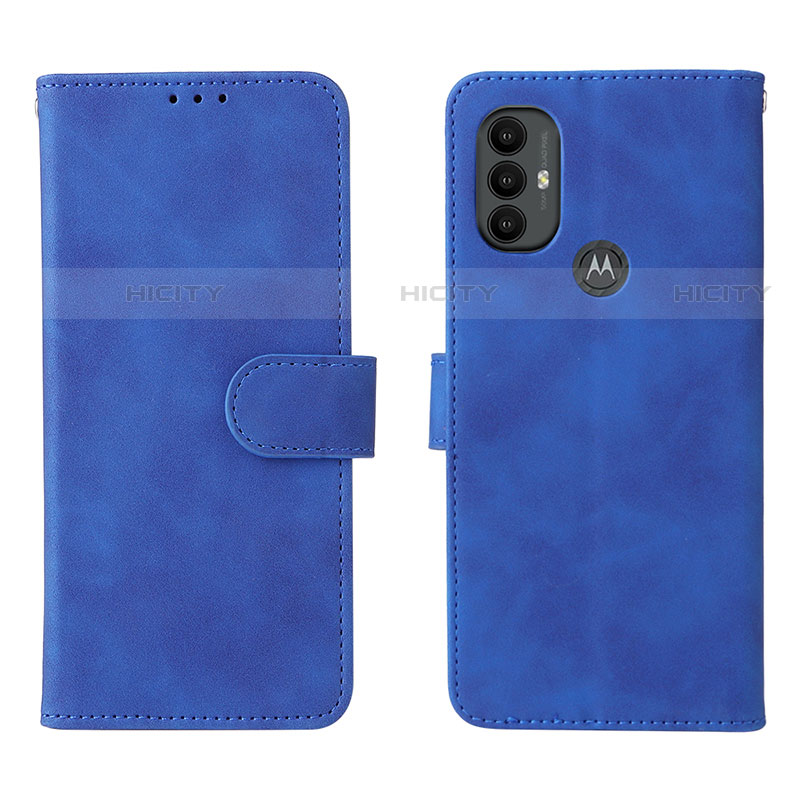 Funda de Cuero Cartera con Soporte Carcasa L01Z para Motorola Moto G Play (2023) Azul