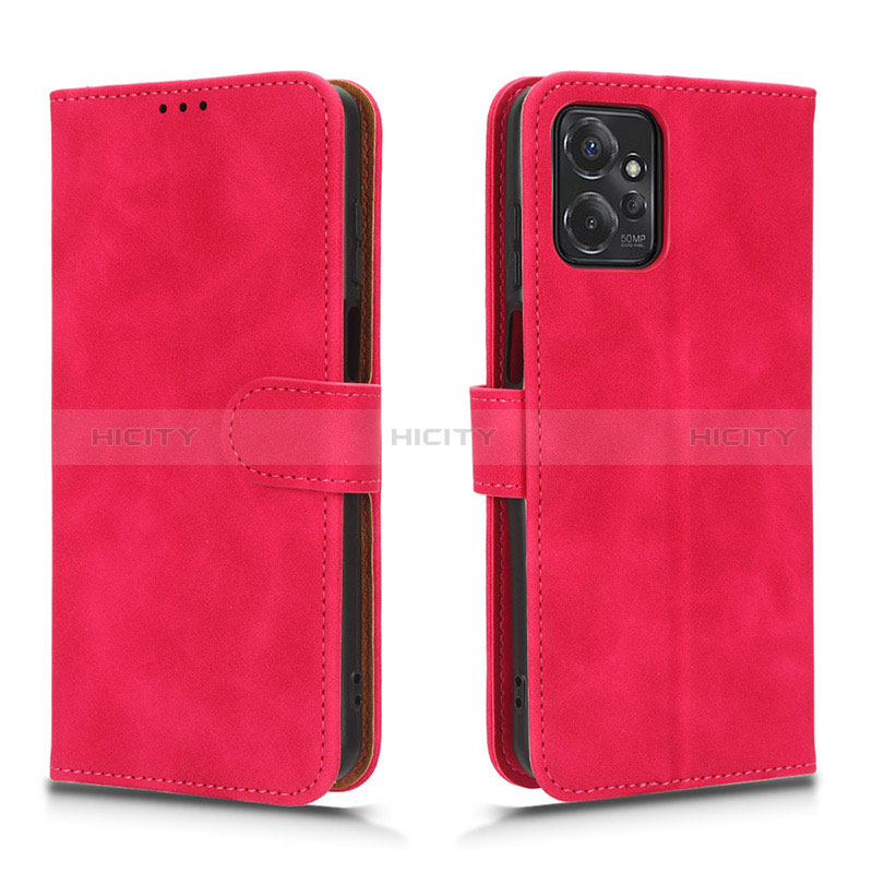 Funda de Cuero Cartera con Soporte Carcasa L01Z para Motorola Moto G Power 5G (2023) Rosa Roja