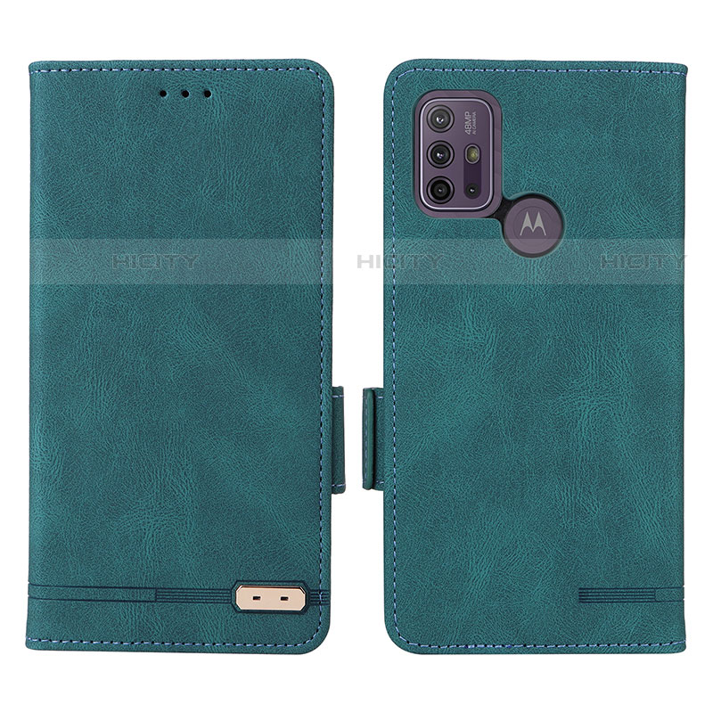 Funda de Cuero Cartera con Soporte Carcasa L01Z para Motorola Moto G10 Power Verde