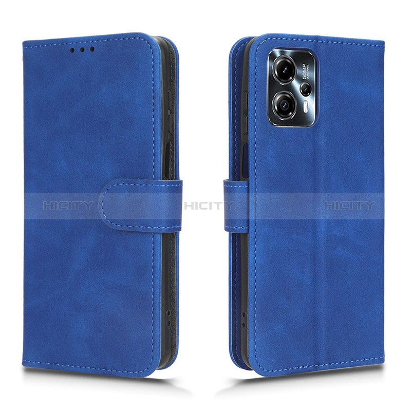 Funda de Cuero Cartera con Soporte Carcasa L01Z para Motorola Moto G13 Azul