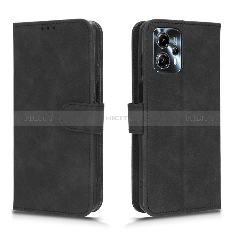 Funda de Cuero Cartera con Soporte Carcasa L01Z para Motorola Moto G13 Negro