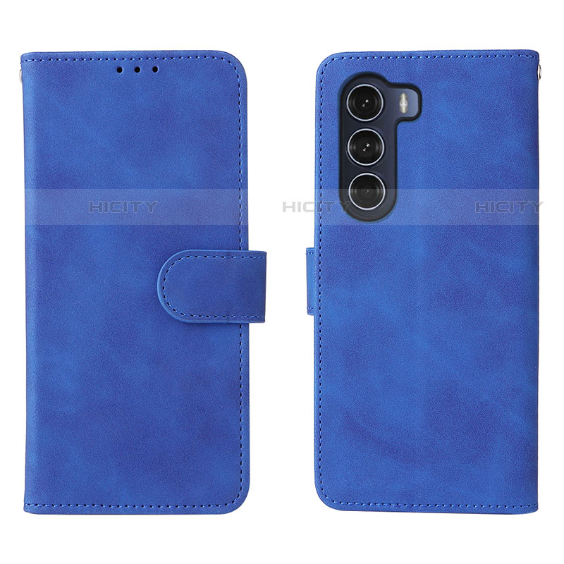 Funda de Cuero Cartera con Soporte Carcasa L01Z para Motorola Moto G200 5G Azul