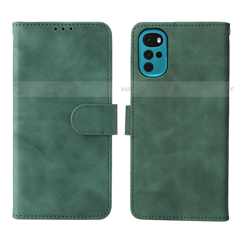 Funda de Cuero Cartera con Soporte Carcasa L01Z para Motorola Moto G22 Verde