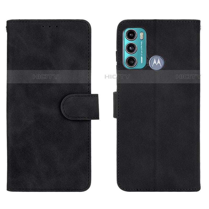 Funda de Cuero Cartera con Soporte Carcasa L01Z para Motorola Moto G40 Fusion Negro