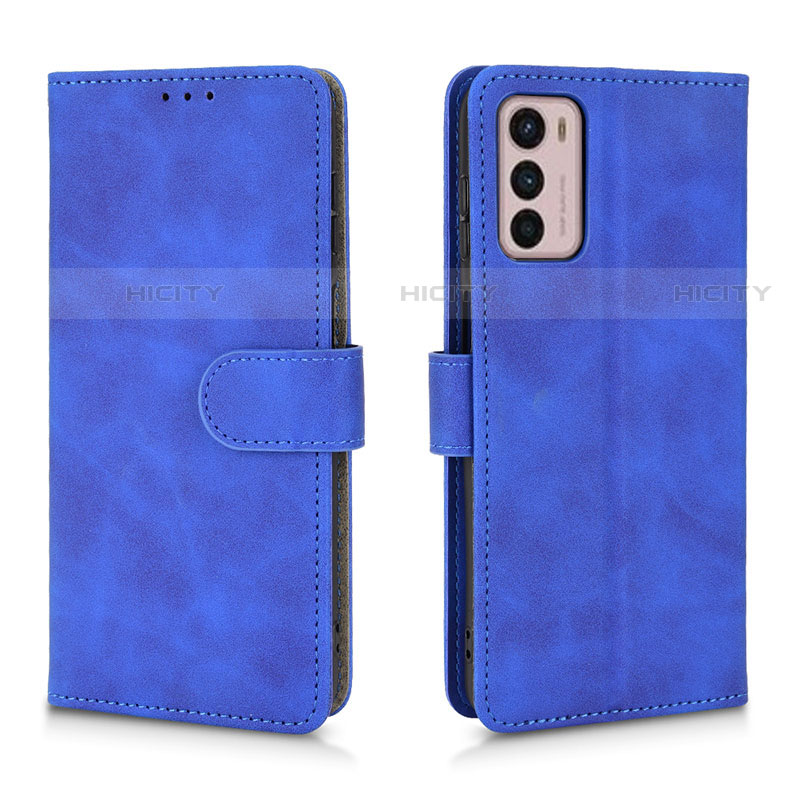 Funda de Cuero Cartera con Soporte Carcasa L01Z para Motorola Moto G42 Azul