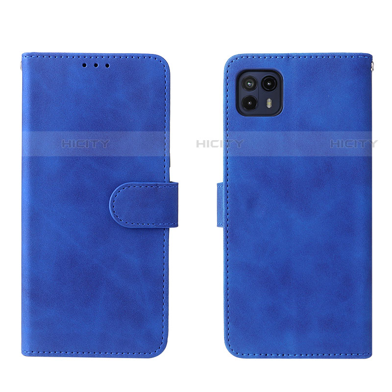 Funda de Cuero Cartera con Soporte Carcasa L01Z para Motorola Moto G50 5G Azul