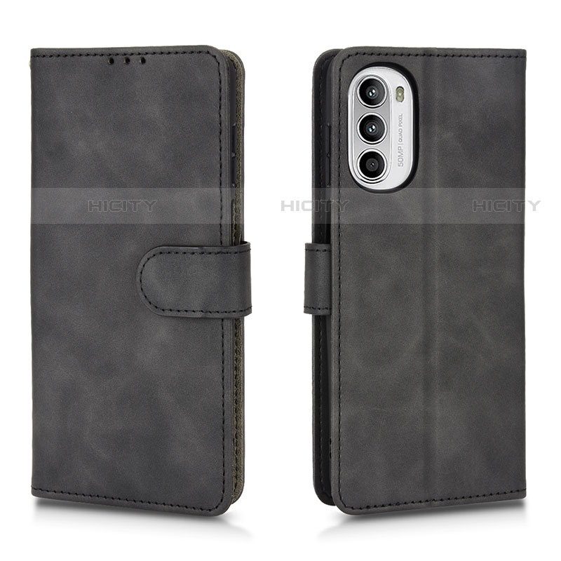 Funda de Cuero Cartera con Soporte Carcasa L01Z para Motorola MOTO G52 Negro