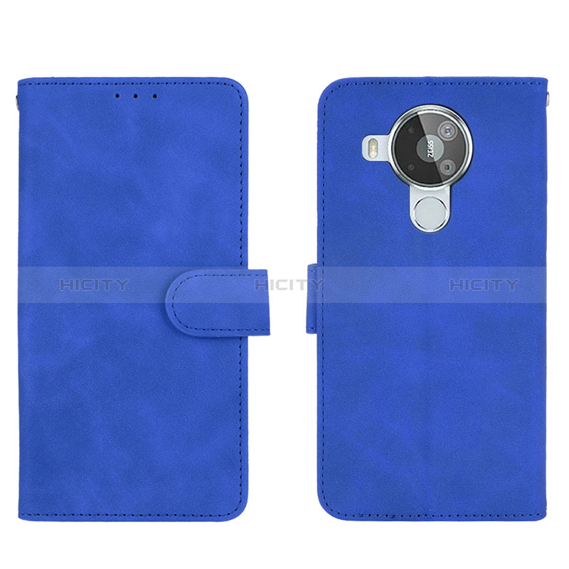 Funda de Cuero Cartera con Soporte Carcasa L01Z para Nokia 7.3 Azul