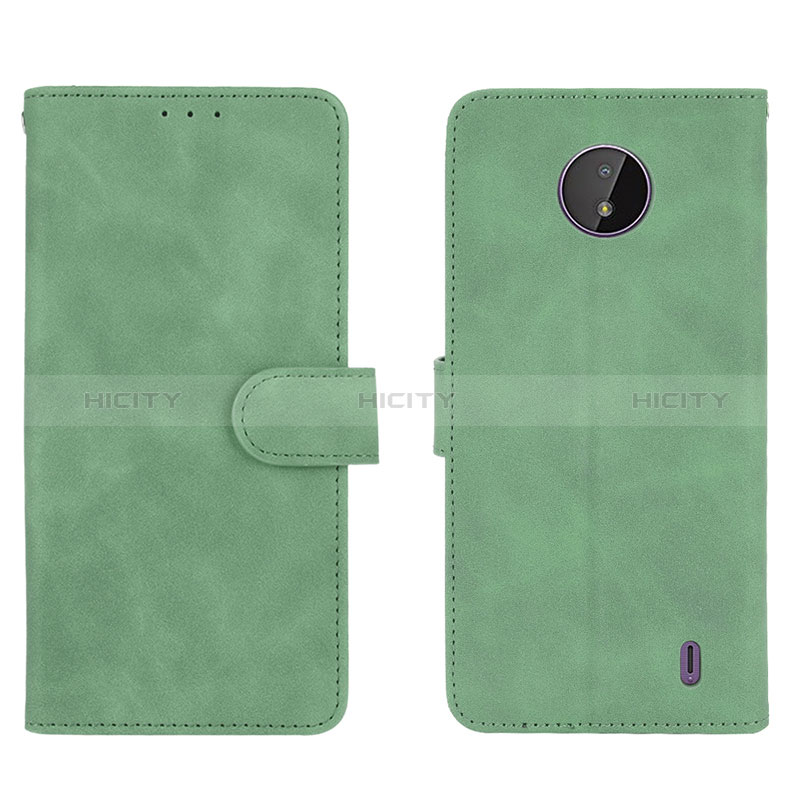 Funda de Cuero Cartera con Soporte Carcasa L01Z para Nokia C10 Verde