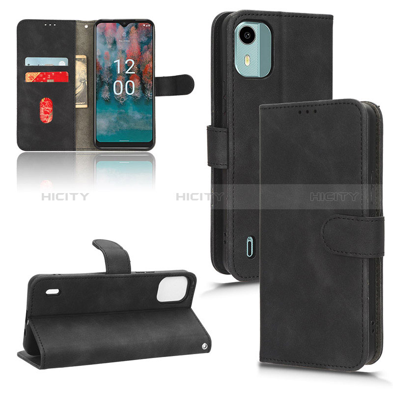 Funda de Cuero Cartera con Soporte Carcasa L01Z para Nokia C12 Plus