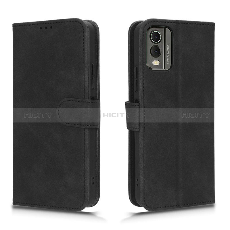 Funda de Cuero Cartera con Soporte Carcasa L01Z para Nokia C210 Negro