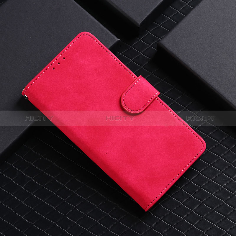 Funda de Cuero Cartera con Soporte Carcasa L01Z para Nokia C210 Rosa Roja