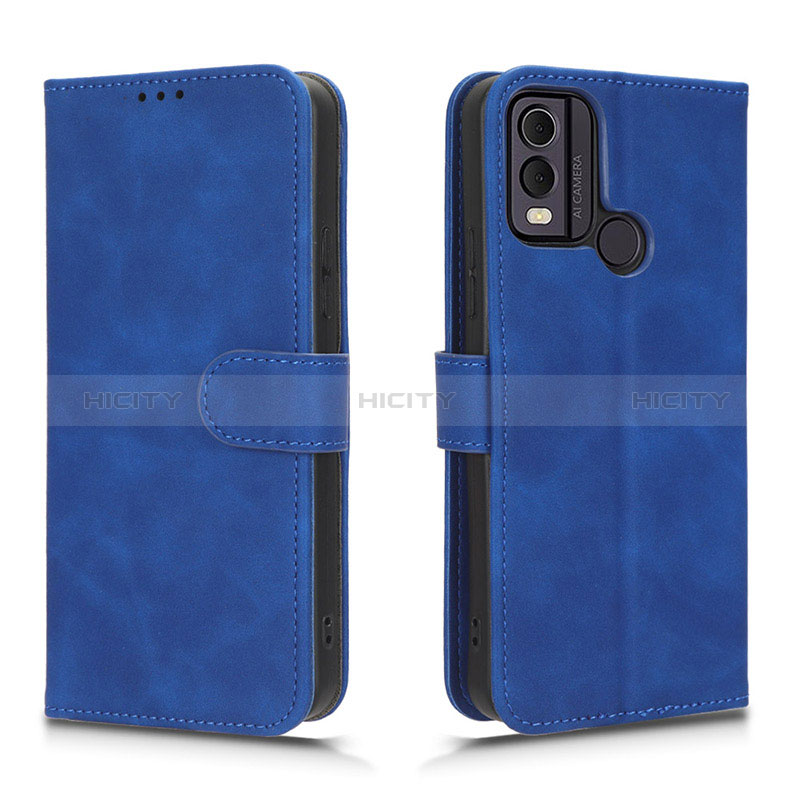 Funda de Cuero Cartera con Soporte Carcasa L01Z para Nokia C22 Azul