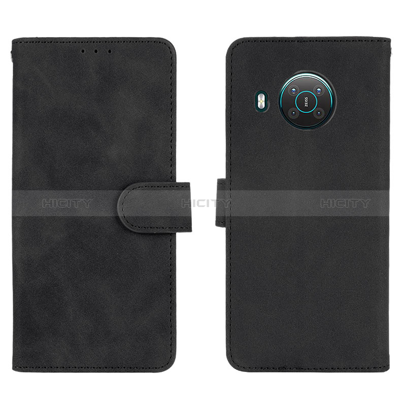 Funda de Cuero Cartera con Soporte Carcasa L01Z para Nokia X10 Negro