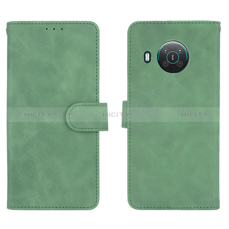 Funda de Cuero Cartera con Soporte Carcasa L01Z para Nokia X20 Verde