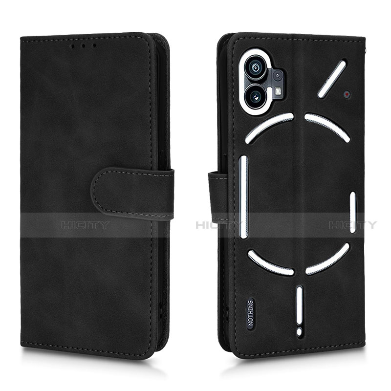 Funda de Cuero Cartera con Soporte Carcasa L01Z para Nothing Phone 1 Negro