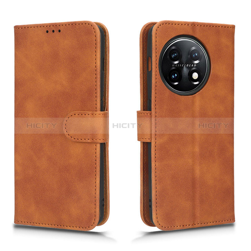 Funda de Cuero Cartera con Soporte Carcasa L01Z para OnePlus 11 5G Marron