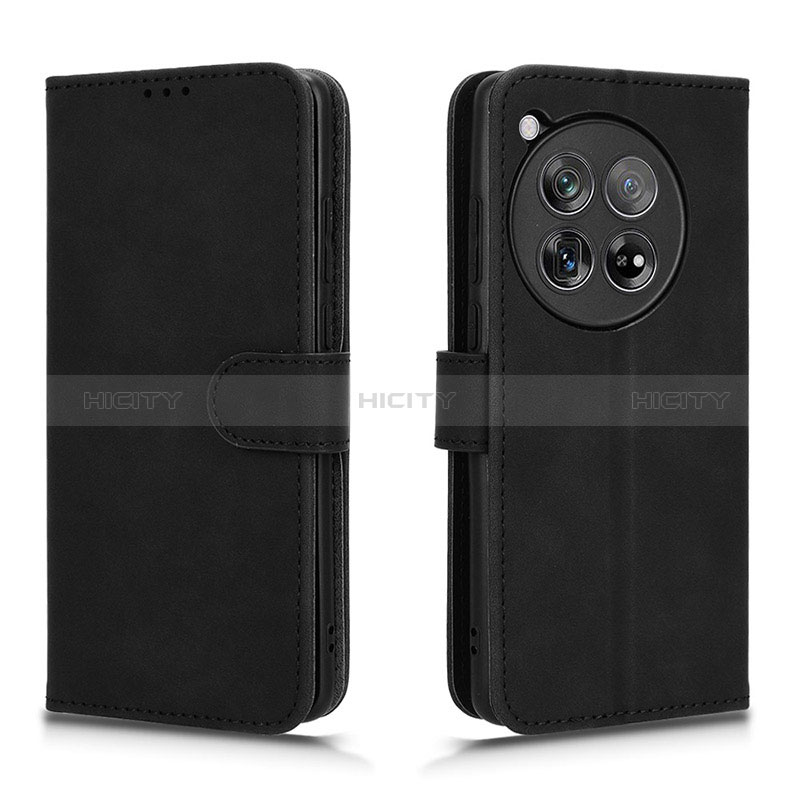 Funda de Cuero Cartera con Soporte Carcasa L01Z para OnePlus 12 5G Negro