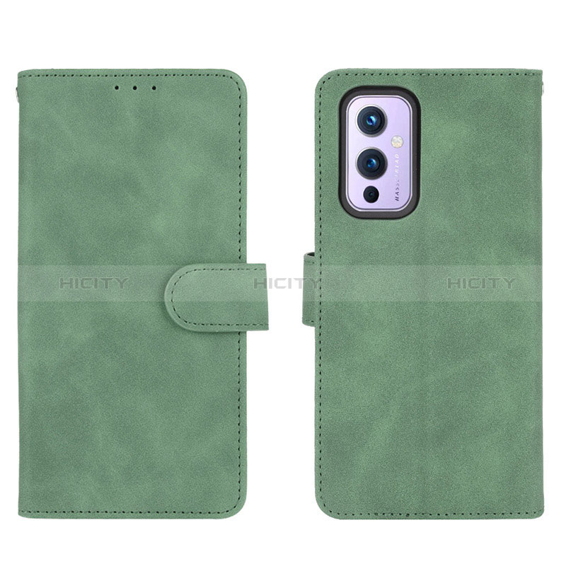 Funda de Cuero Cartera con Soporte Carcasa L01Z para OnePlus 9 5G Verde