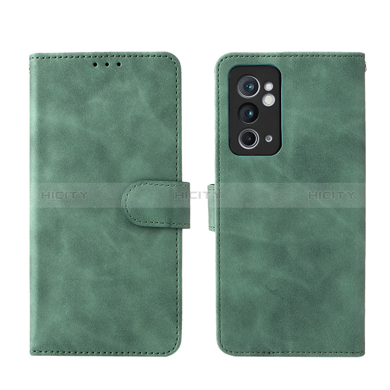 Funda de Cuero Cartera con Soporte Carcasa L01Z para OnePlus 9RT 5G Verde