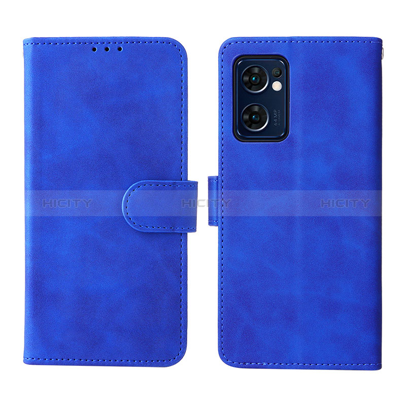 Funda de Cuero Cartera con Soporte Carcasa L01Z para OnePlus Nord CE 2 5G Azul