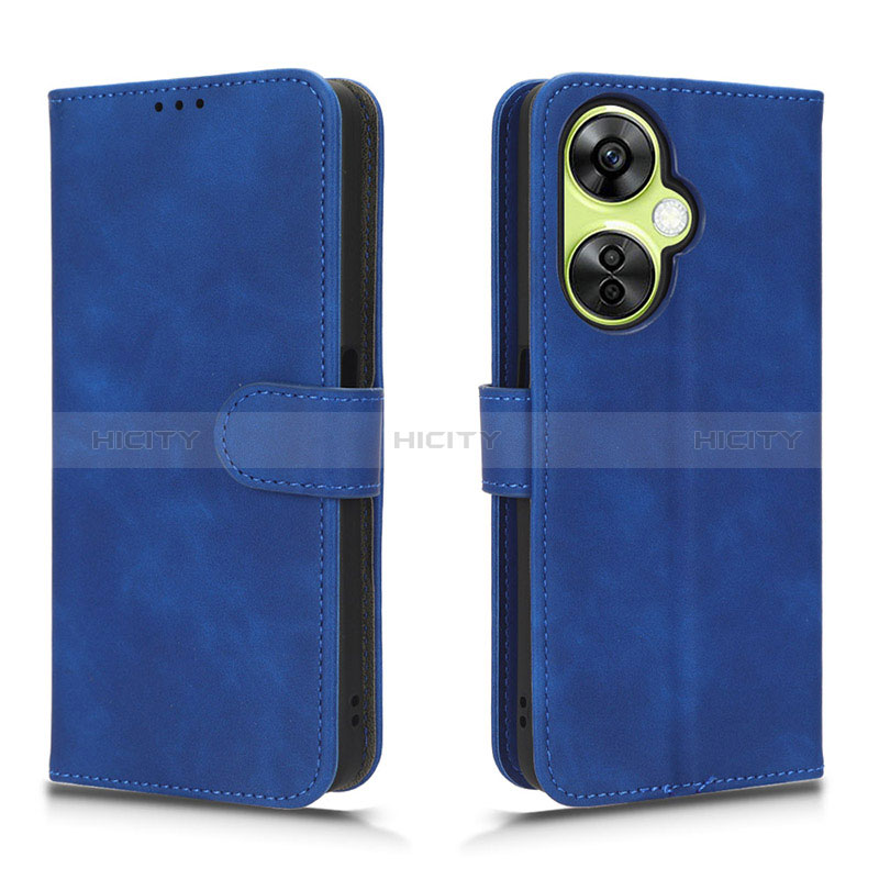 Funda de Cuero Cartera con Soporte Carcasa L01Z para OnePlus Nord CE 3 5G Azul