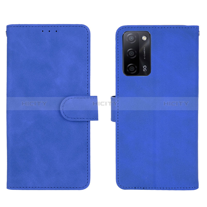 Funda de Cuero Cartera con Soporte Carcasa L01Z para Oppo A56 5G Azul