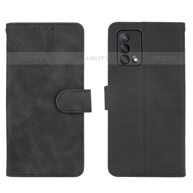 Funda de Cuero Cartera con Soporte Carcasa L01Z para Oppo A74 4G Negro