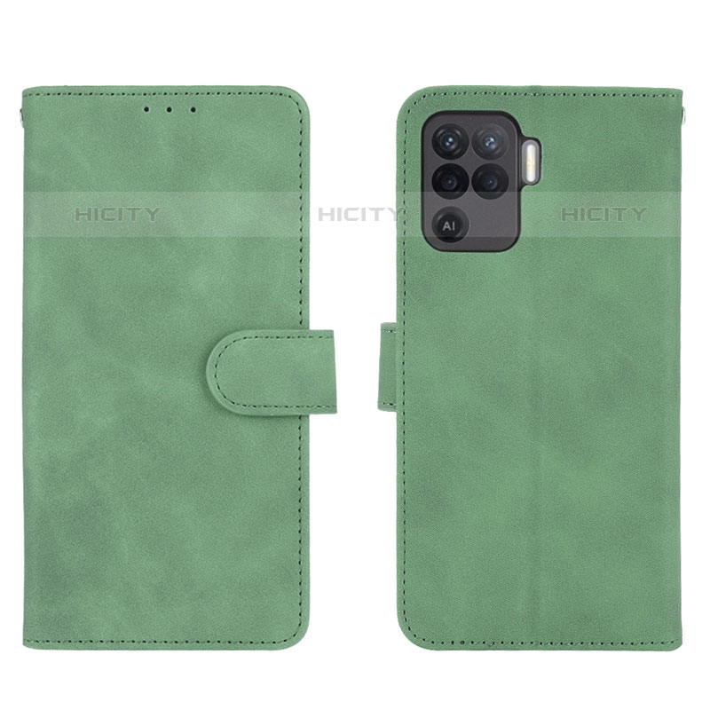 Funda de Cuero Cartera con Soporte Carcasa L01Z para Oppo A94 4G Verde