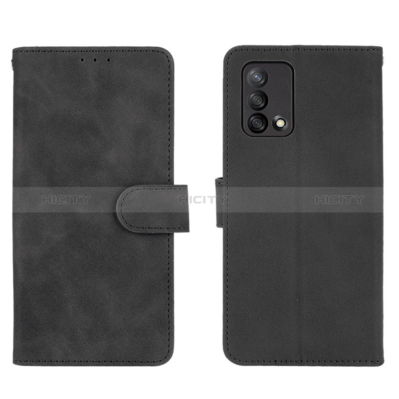 Funda de Cuero Cartera con Soporte Carcasa L01Z para Oppo F19 Negro