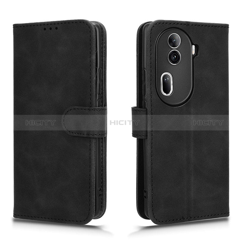 Funda de Cuero Cartera con Soporte Carcasa L01Z para Oppo Reno11 Pro 5G Negro