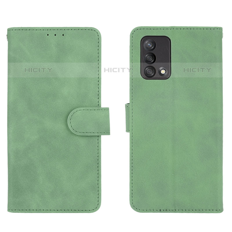 Funda de Cuero Cartera con Soporte Carcasa L01Z para Oppo Reno6 Lite Verde