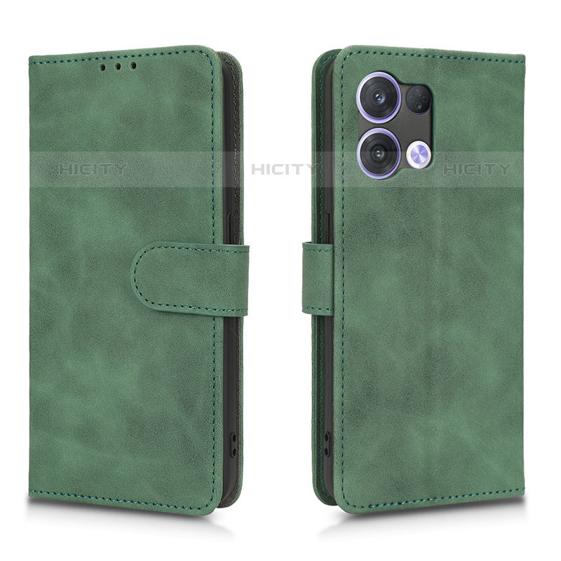 Funda de Cuero Cartera con Soporte Carcasa L01Z para Oppo Reno8 5G Verde