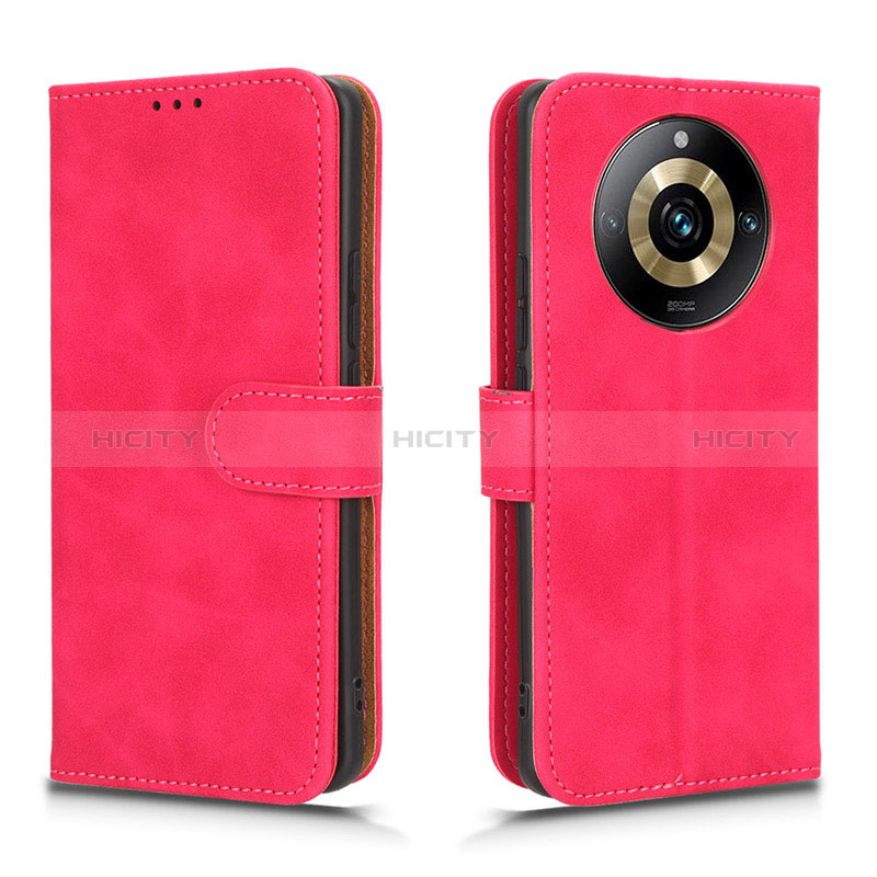 Funda de Cuero Cartera con Soporte Carcasa L01Z para Realme 11 Pro 5G Rosa Roja