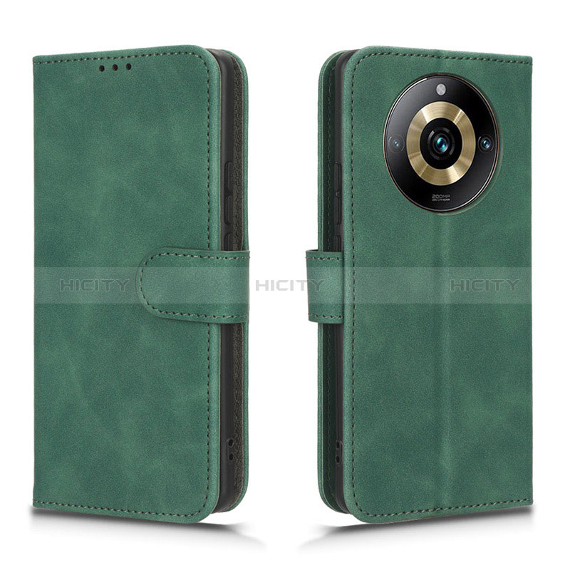 Funda de Cuero Cartera con Soporte Carcasa L01Z para Realme 11 Pro+ Plus 5G Verde