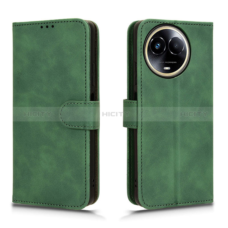 Funda de Cuero Cartera con Soporte Carcasa L01Z para Realme 11X 5G Verde