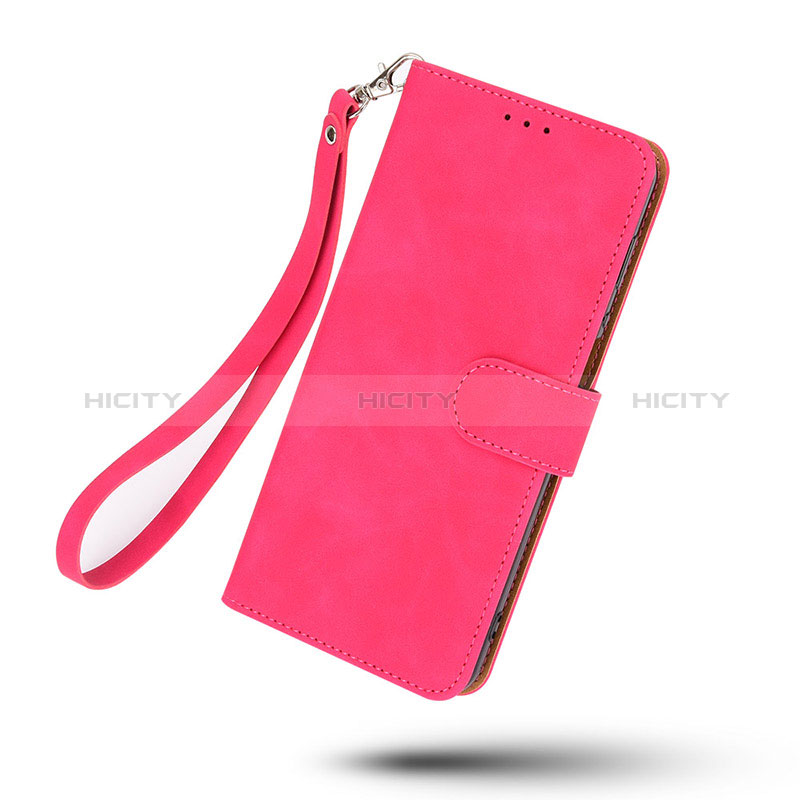 Funda de Cuero Cartera con Soporte Carcasa L01Z para Realme C21Y Rosa Roja