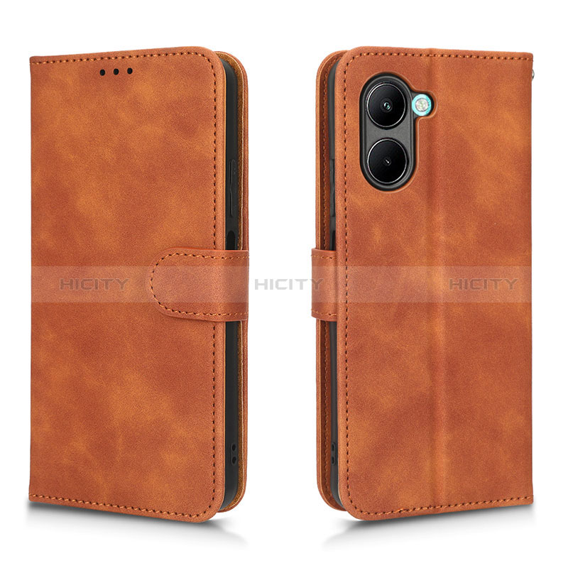 Funda de Cuero Cartera con Soporte Carcasa L01Z para Realme C33 (2023) Marron