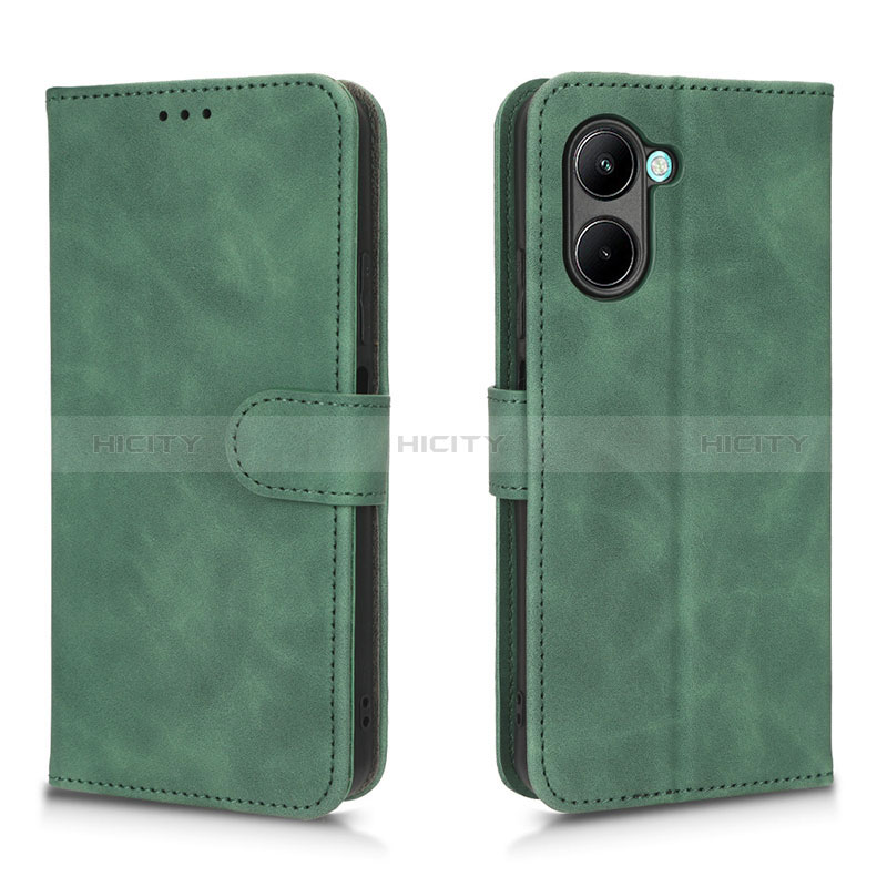 Funda de Cuero Cartera con Soporte Carcasa L01Z para Realme C33 Verde