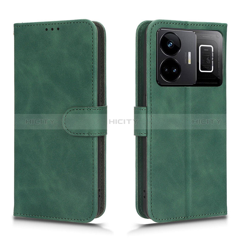 Funda de Cuero Cartera con Soporte Carcasa L01Z para Realme GT5 5G Verde