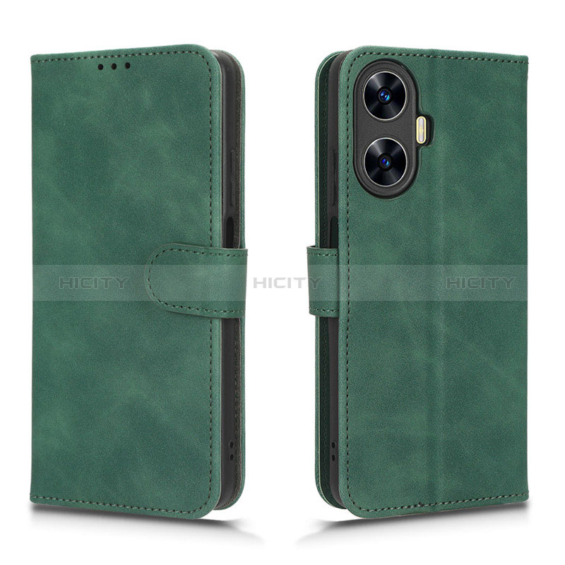 Funda de Cuero Cartera con Soporte Carcasa L01Z para Realme Narzo N55 Verde