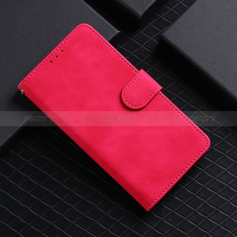 Funda de Cuero Cartera con Soporte Carcasa L01Z para Realme Q2i 5G Rosa Roja