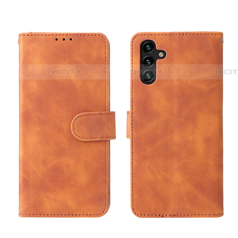 Funda de Cuero Cartera con Soporte Carcasa L01Z para Samsung Galaxy A04s Marron