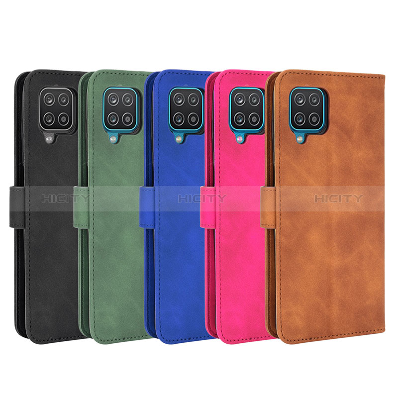 Funda de Cuero Cartera con Soporte Carcasa L01Z para Samsung Galaxy A12