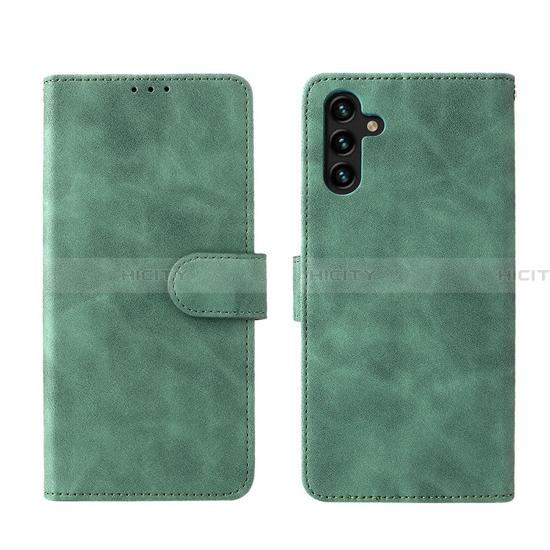 Funda de Cuero Cartera con Soporte Carcasa L01Z para Samsung Galaxy A13 5G Verde