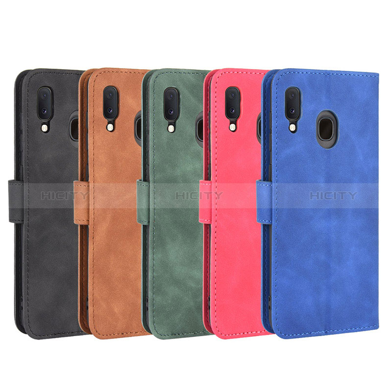 Funda de Cuero Cartera con Soporte Carcasa L01Z para Samsung Galaxy A20