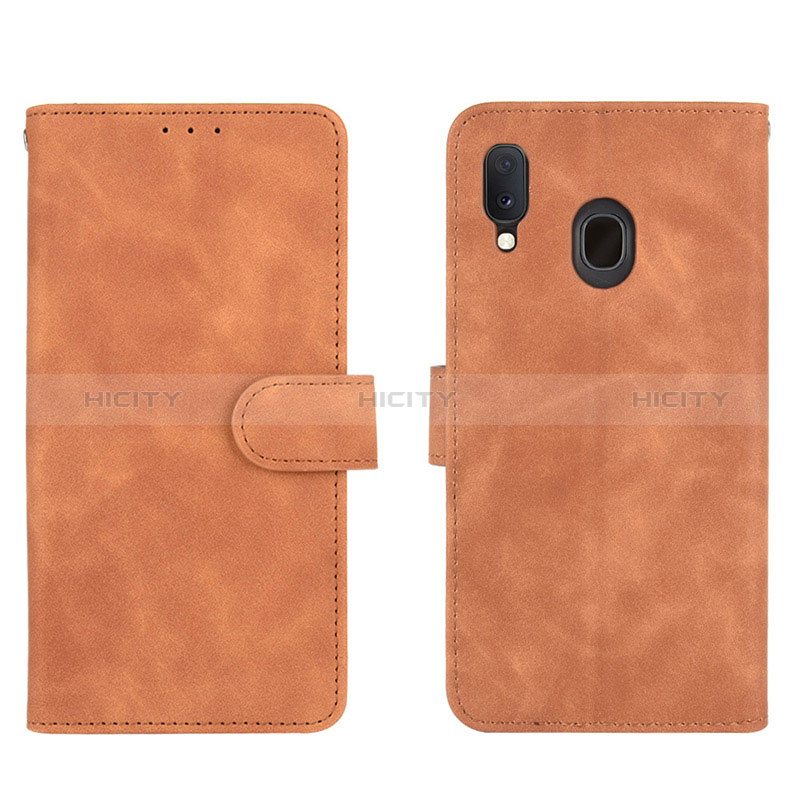 Funda de Cuero Cartera con Soporte Carcasa L01Z para Samsung Galaxy A20